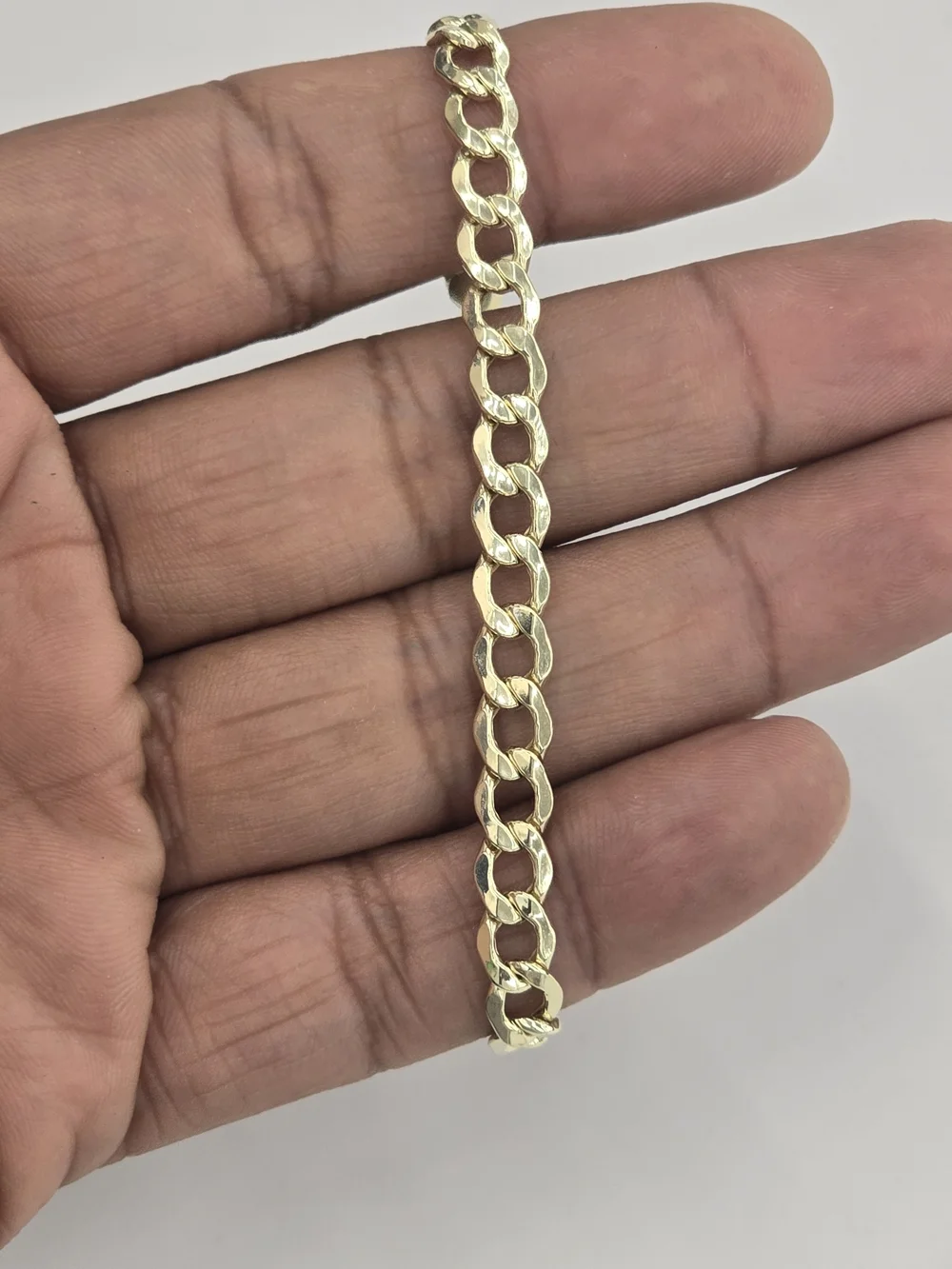 10k Real Gold Cuban Bracelet 6.2mm 8 Inches